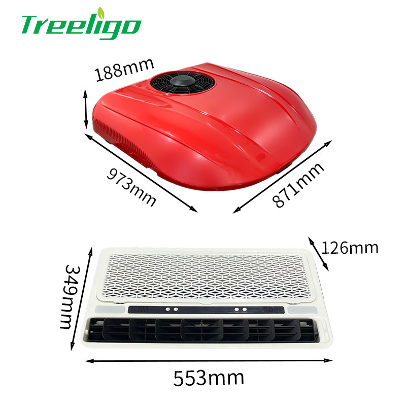 无 24V Truck Air Conditioner Unit for RV Excavator Bus (Automotive air conditioning) - 12v