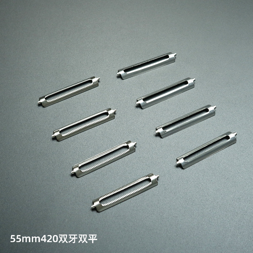 不锈钢削皮刀片电解双面平口牙口刀片刨丝器收纳式刀片瓜刨配件