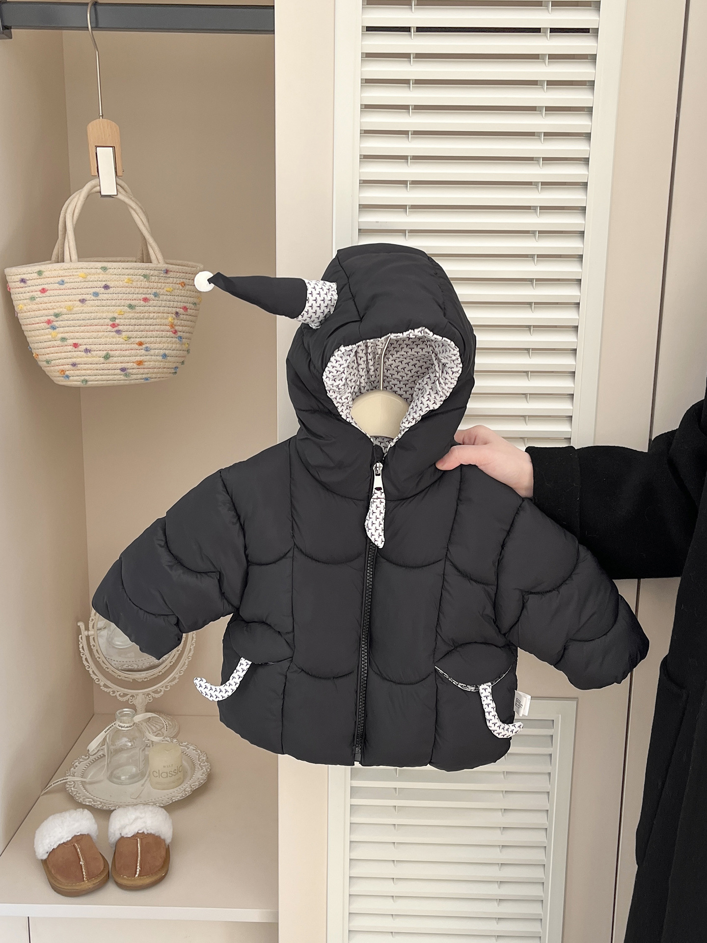 Ropa de invierno para bebés adorables, gorra de algodón, chaqueta de algodón caliente para bebés gruesa