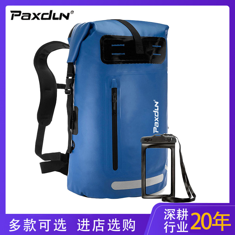 PVC Outdoor Hiking Waterproof Backpack Lightweight Large Capacity Camping Waterproof Backpack with Dry and Wet Separation 30L