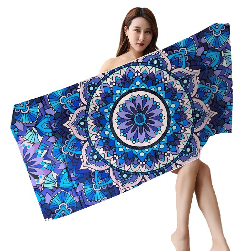 Adultos personalizados impresión microfibra toalla de playa transfronteriza natación surf toalla de arena absorbente gran toalla de baño