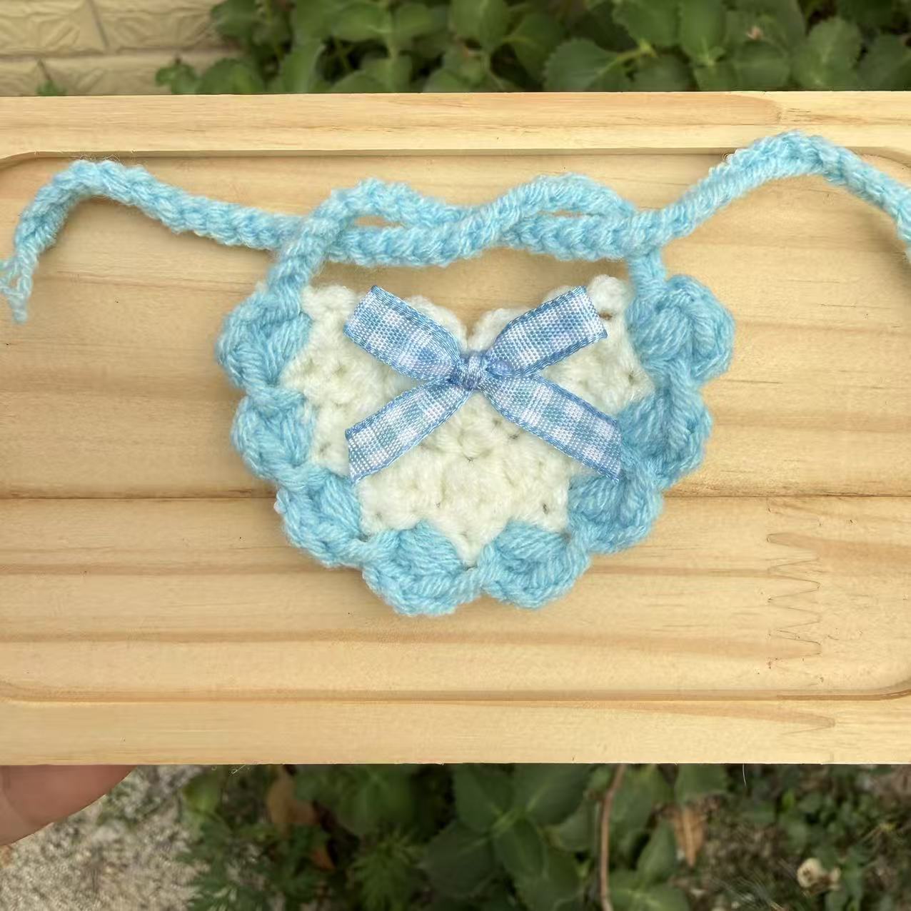 Gorro de peluche terminado, gorro, babero, muñeco de algodón de 12 cm para bebés, lindo.