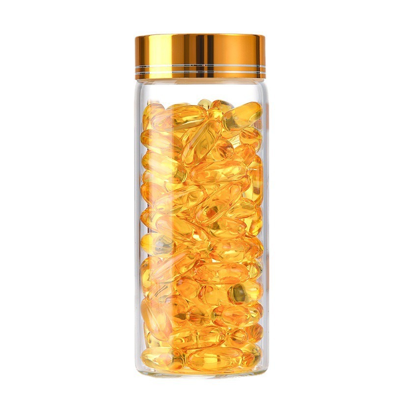 Tanque de almacenamiento de alto silicio de silicio de 58 mm de diámetro sellado de granos de gran capacidad botella de almacenamiento a prueba de humedad de cáscara de naranja de té de alto valor facial