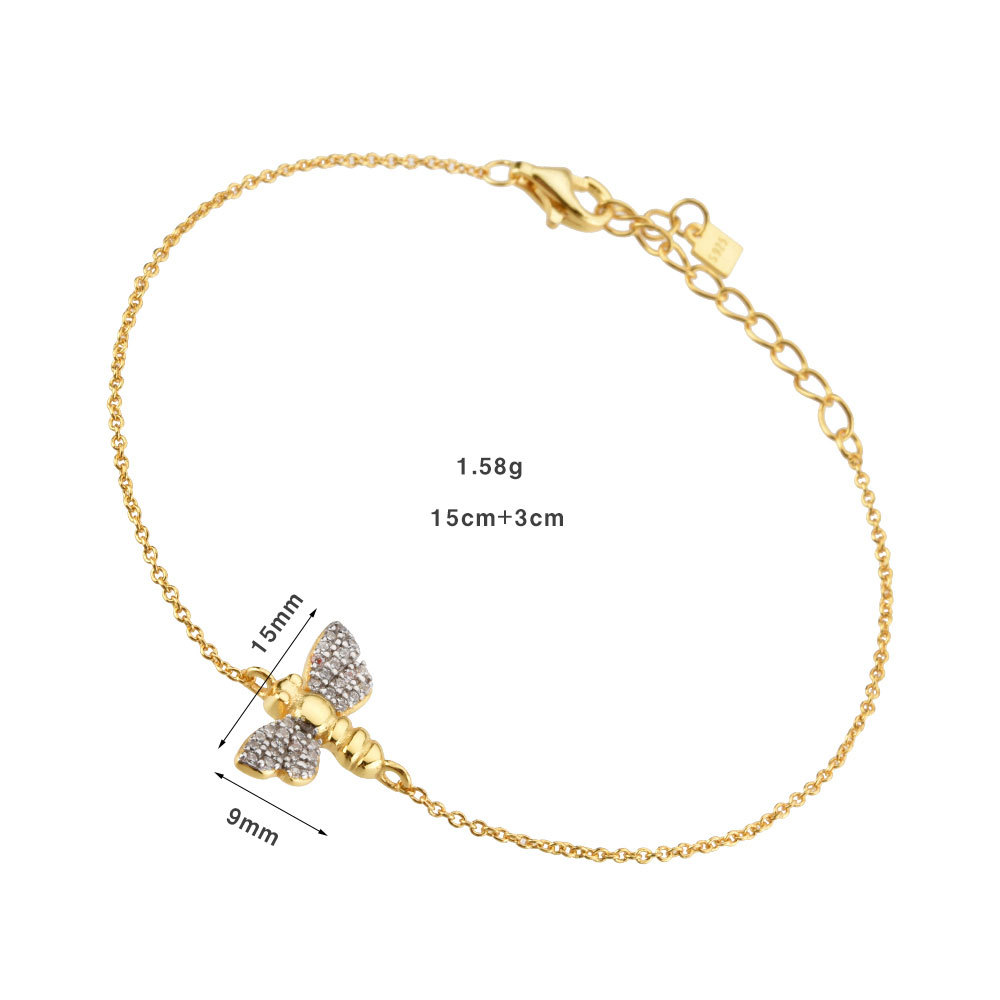 0.05µm-0.08µm Gold Plating Thickness 925 Sterling Silver Bracelets Simple Style