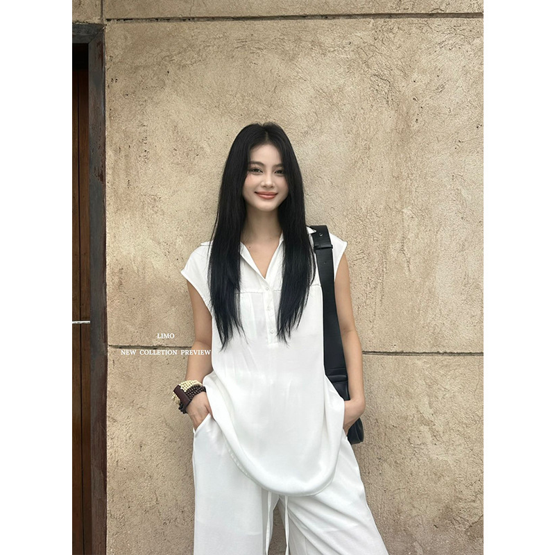 [Non-Returnable] Ice-Feel Linen Old Money Style Shirt, Thirteen Lines, Summer Relaxed Commuting Simple Elegant Top