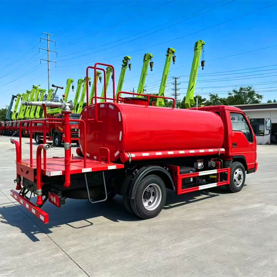 Blue license plate Foton 3-ton emergency water tanker, available for installment purchase. Cross-border export, foreign trade fire truck, right-hand drive water tanker