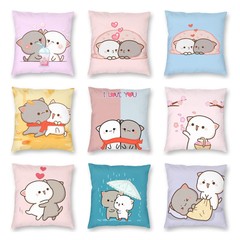 国境を越えた売れ筋のかわいい漫画の絵文字パッケージホームクッションスクエアソファ小さな枕