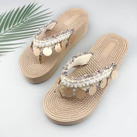 坡跟拖鞋;平底拖鞋;厚底拖鞋