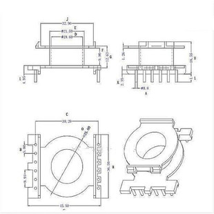 Eq40 Power Supply Motor Transformer Skeleton Eq4020 High Frequency Power Supply Skeleton Eq4020 Skeleton Vertical 6+6