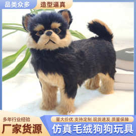 仿真狗狗仿真黑色小狗 仿真约克夏幼犬工艺品礼品批发仿真动物狗