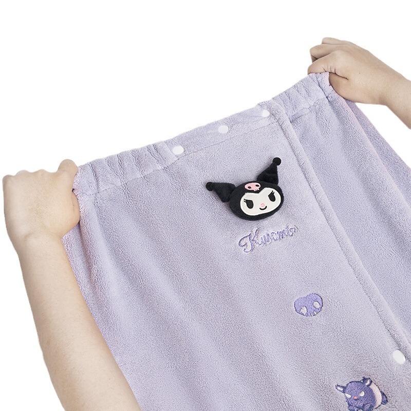 Sanli Towel Sanrio Joint Couple's Dry Hair Cap Wearable Bath Towel Bath Skirt Women's Cool Luomi Puppet Hair Band