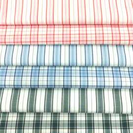 全棉色织格子布 条纹面料 裤装衬衫西装箱包连衣裙时装面料