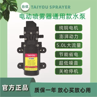 喷雾器水泵喷雾泵 12V直流5.0L智能高压隔膜泵高压洗车泵