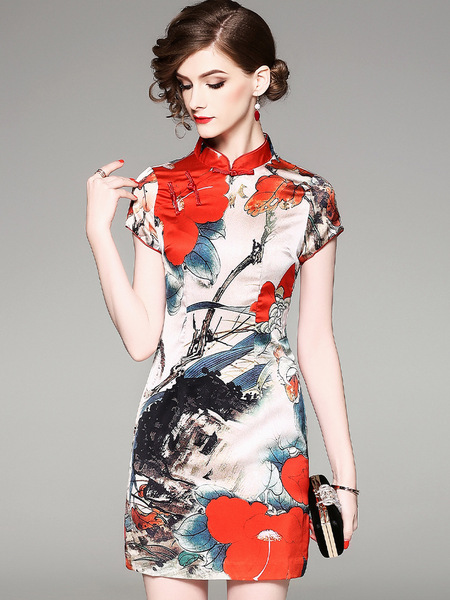 Classic summer retro cheongsam