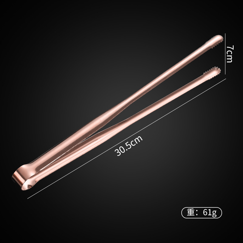 Acero inoxidable estilo coreano abrazadera de barbacoa pan casero abrazadera de carne buffet grueso alargado abrazadera de alimentos antideslizante grado de alimentos