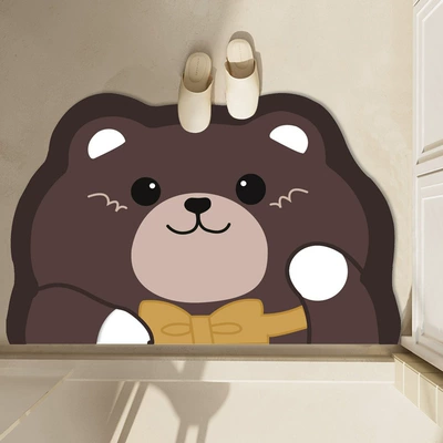 mat can be cut, Avtomobil döşəmə paspasları - brown-bear-40-60cm-diatom-mud