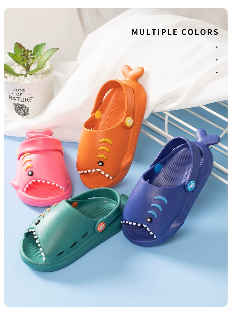 Summer Fashion Fun Shark Slippers Baby Boy Beach Shoes Soft Bottom Non-slip Hole Shoes Baby Girls Toddler Shoes Kids Sandals Sandal for girl