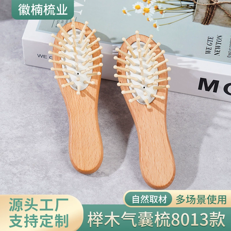 SOURCE производитель отель кровать и завтрак одноразовая деревянная расческа бамбуковая расческа бук воздушная подушка гребень 8013