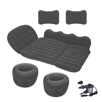 Vehicle-mounted inflatable bed – car inflatable bed, in-car use - default-item-thickened-37-foldable-large-side-barrier-with-flocking-black-double-footrest-comes-with-12v-electric-vehicle-pump