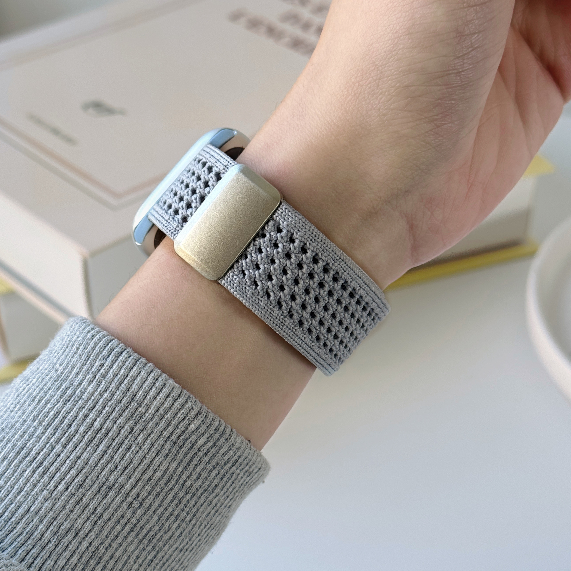 35g Weight Apple Smart Watch Magnetic Strap Classification Nylon Material Solid Color Pattern Fashion style Style Fashion Style Solid Color Apple Smart Watch Magnetic Strap 29