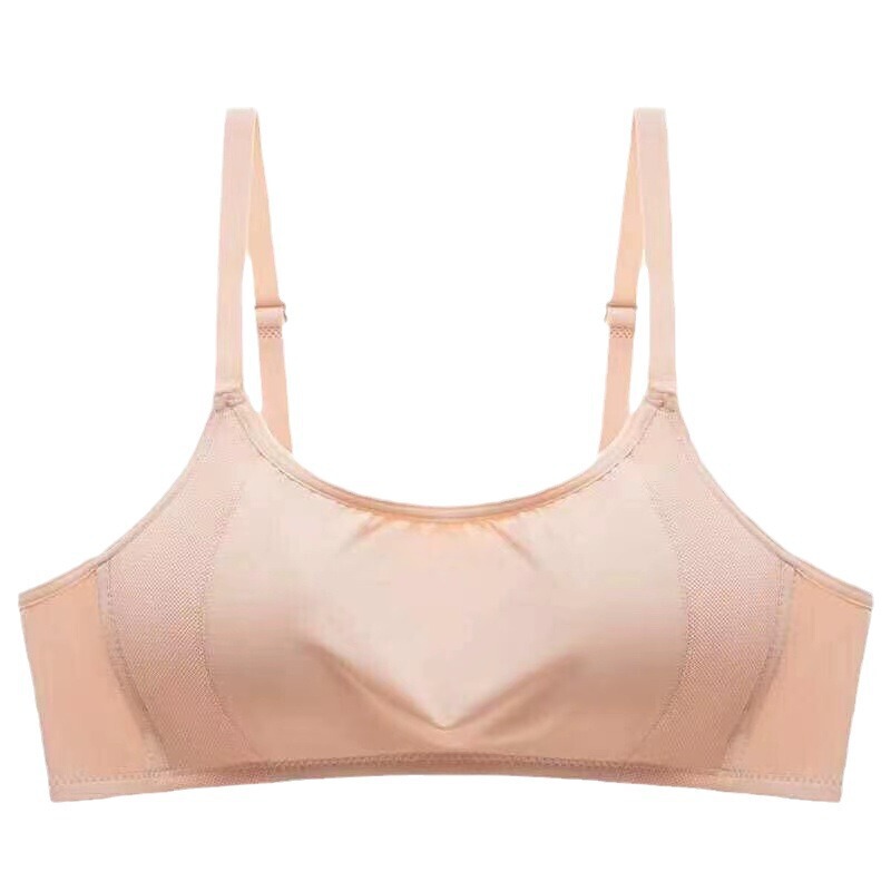 Cai Xianer 3281 女の子用ノンワイヤーブラジャー、露出防止、薄い AB カップ下着、滑らかな 3 列の通気穴|undefined