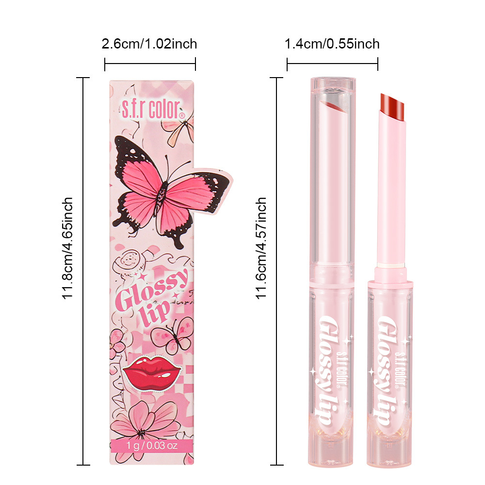 s.f.r color transfronterizo para mariposas hidratante impermeable fácil de colorear lápiz labial sólido