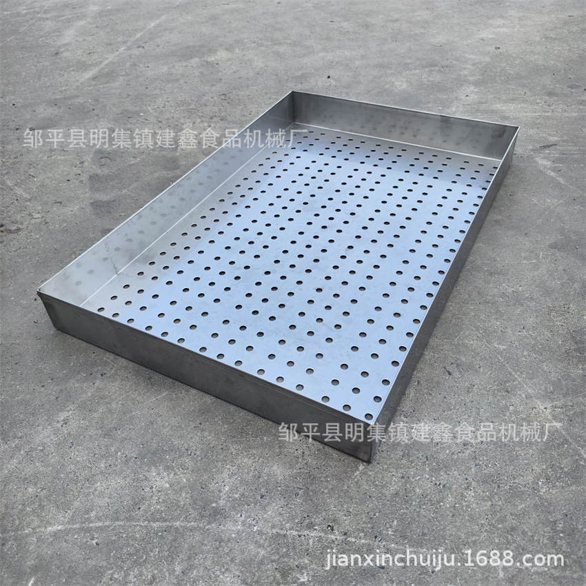 不锈钢馒头蒸盘304材质烘干盘子水产冷冻盘