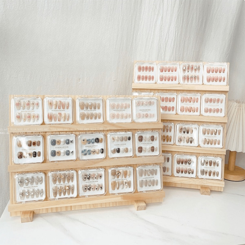 Log Wear Nail Display Stand Jewelry Storage Three-Four-Five-Layer Photography Background Retail Tool Trinkets Log Wear Nail Display Stand Jewelry Storage Three-Four-Five-Layer Photography Background Retail Tool Trinkets