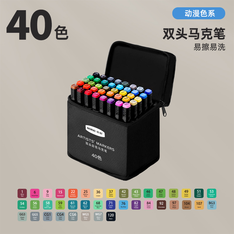 Rotuladores de Doble Punta Noya a Base de Aceite, Juego de Pinceles de Colores para Estudiantes, Serie Completa de Colores para Pintar, Rotuladores de Colores para Niños