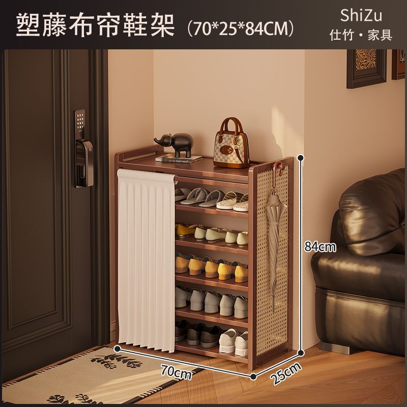 鞋架家用门口一体柜收纳架防尘靠墙大容量置物鞋架楼道门口雨伞架|undefined