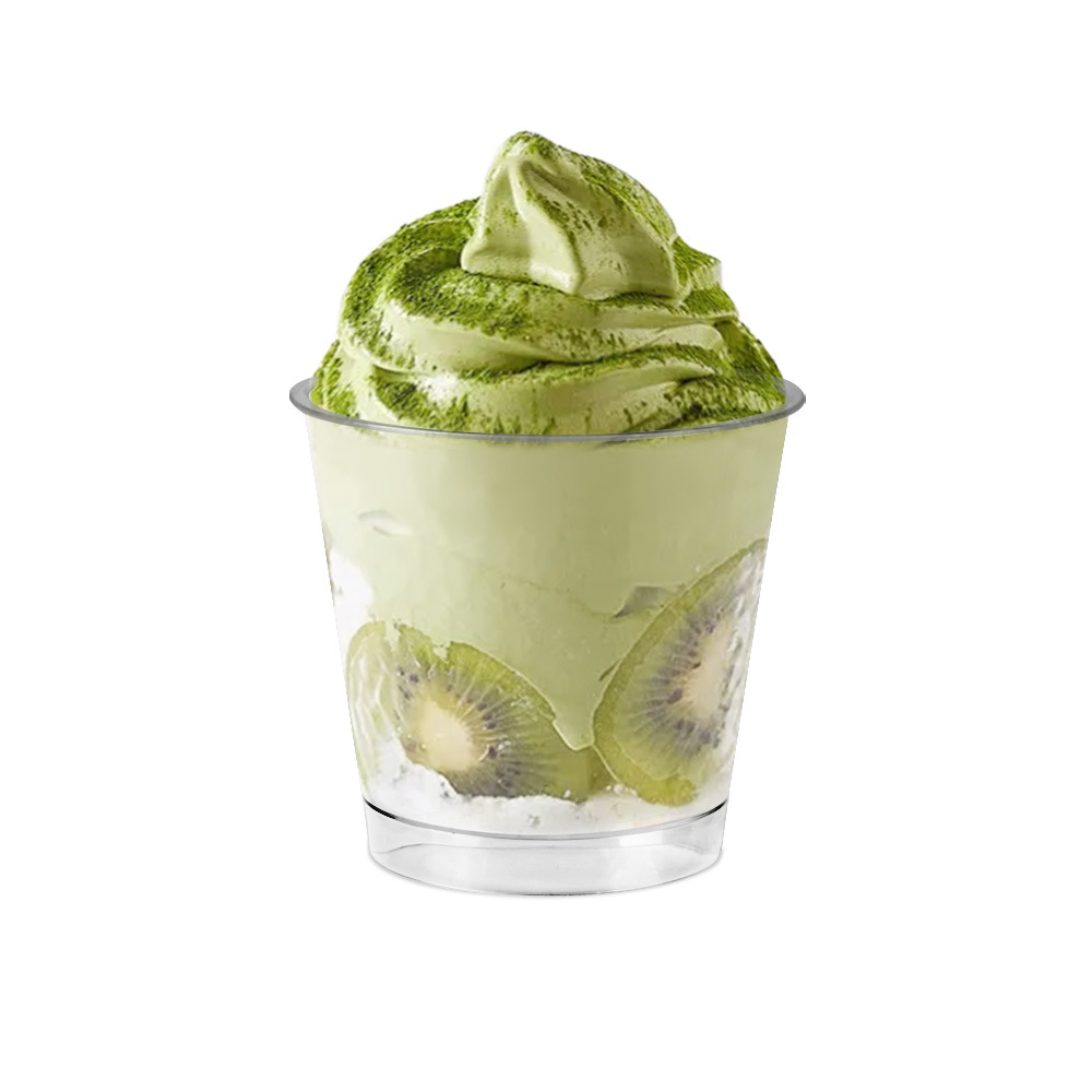 Taza de pudín con tapa, juego de cucharas, 50 tazas de salvado de madera, taza de mousse, pastel, taza de yogur, taza de plástico, postre de 200ml