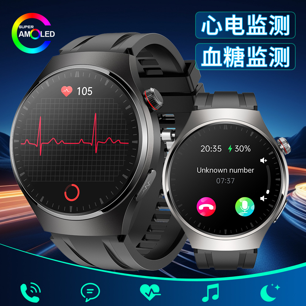 Mt200 Ecg Monitoring Smart Watch 1.43Amoled Color Screen Bluetooth Call Health Blood Oxygen Large Screen