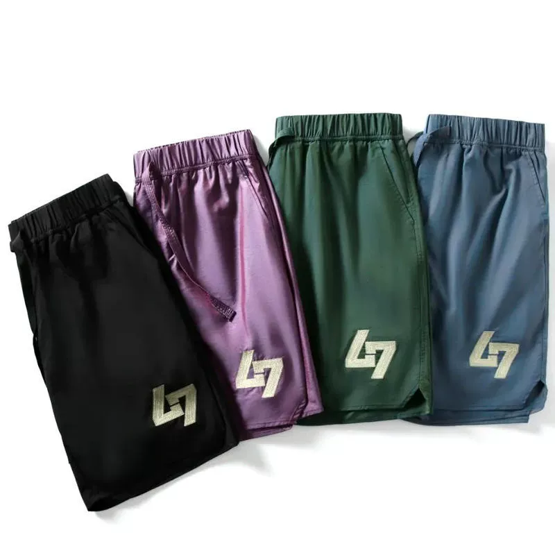Дышащая ткань! Внешняя торговля мужские летние новые модные дышащие быстросохнущие спортивные мужские шорты с вышивкой, средние брюки