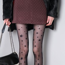 五角星丝袜春夏星星亚比丝袜性感小众个性点点黑丝千禧打底裤袜