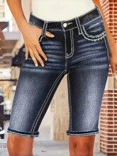 Q 16593 Embroidered Slimming Jeans ����ţ�п� �羳ŷ��
