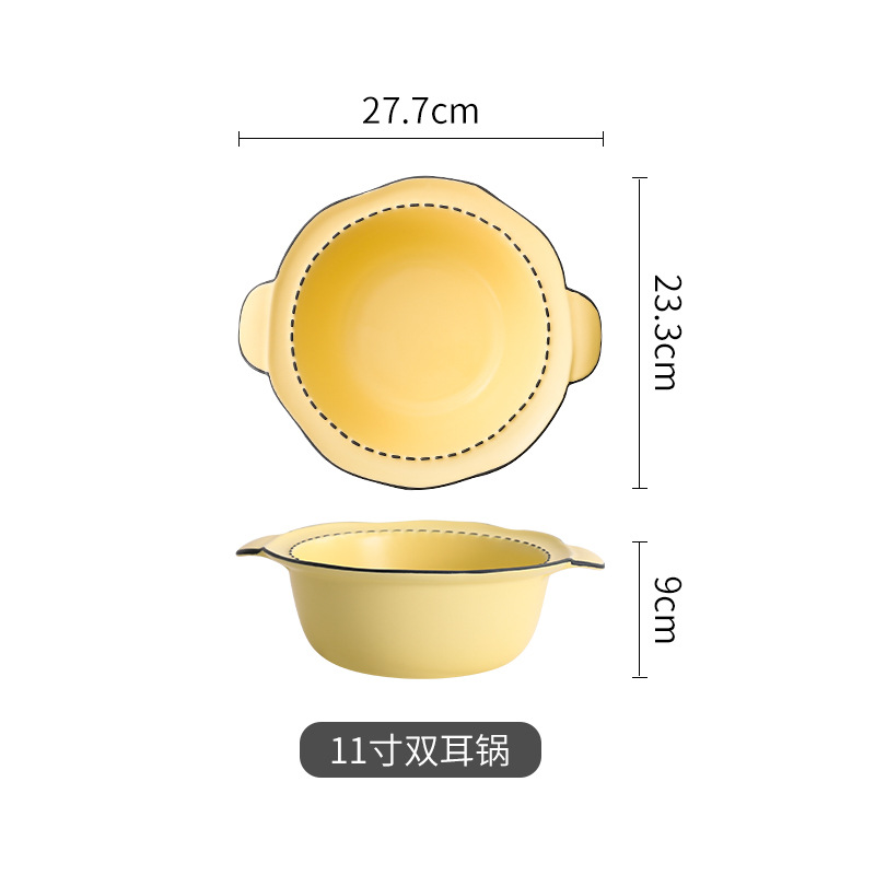 Estilo japonés vajilla de cerámica del hogar bajo vidriado color tazón plato de arroz mulanxi alto valor de color Tazón de fuente plato celebridad de Internet plato traje