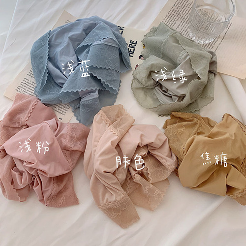 Ice silk underwear for women, high-waisted, tummy-tightening, seamless naked feeling, quick-drying, large size, butt-covering, high-elasticity, silk protein crotch mask pants