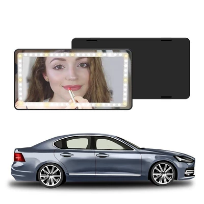 Avtomobil sərnişin günəşliyi makiyaj güzgüsü, LED işıqlı, üçrəngli HD