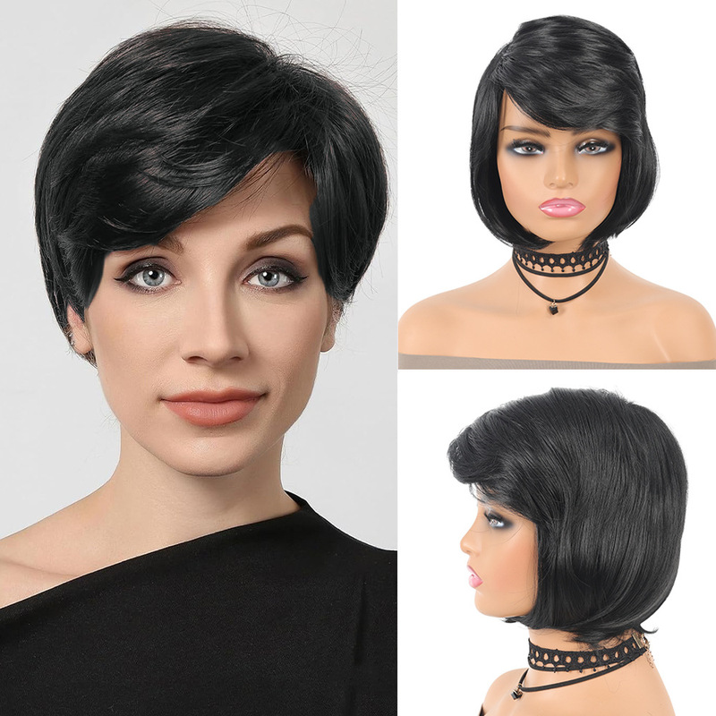 European and American Wigs for Export, African Women's Short Curly Hair, Fluffy Short Hair, Anti-Frizz High-Temperature Synthetic Fiber Wigs, Wholesale from Manufacturer European and American Wigs for Export, African Women's Short Curly Hair, Fluffy Short Hair, Anti-Frizz High-Temperature Synthetic Fiber Wigs, Wholesale from Manufacturer