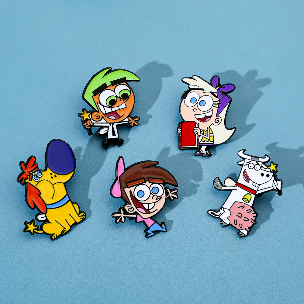 Cute cartoon character metal brooch The Fairly ODDDPARENTS anti…