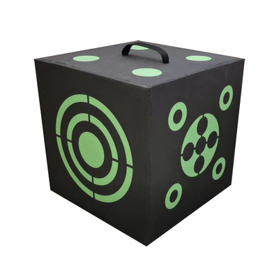 厂家批发高密度XPE正方形40cm手提骰子箭靶 六面印刷可移动射击靶|ru