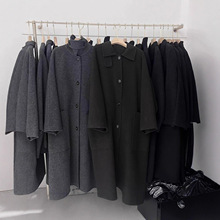 欧洲站2025秋冬新款欧货女装搭腰带宽松韩版保暖气质双面羊绒大衣