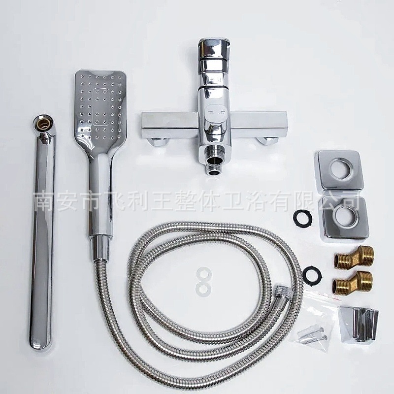 Square wall-mounted hot and cold bathtubs, bathroom shower heads, shower sets, extended pipe faucets for export to Russia and Central Asia Application Scenario