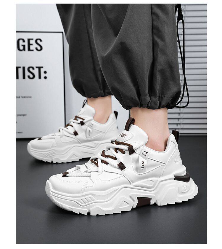 Giày thể thao nam sneaker thoáng khí tăng chiều cao, đế cao su gót thấp 1-3 cm — C118 màu trắng, C118 màu xám chi tiết 11