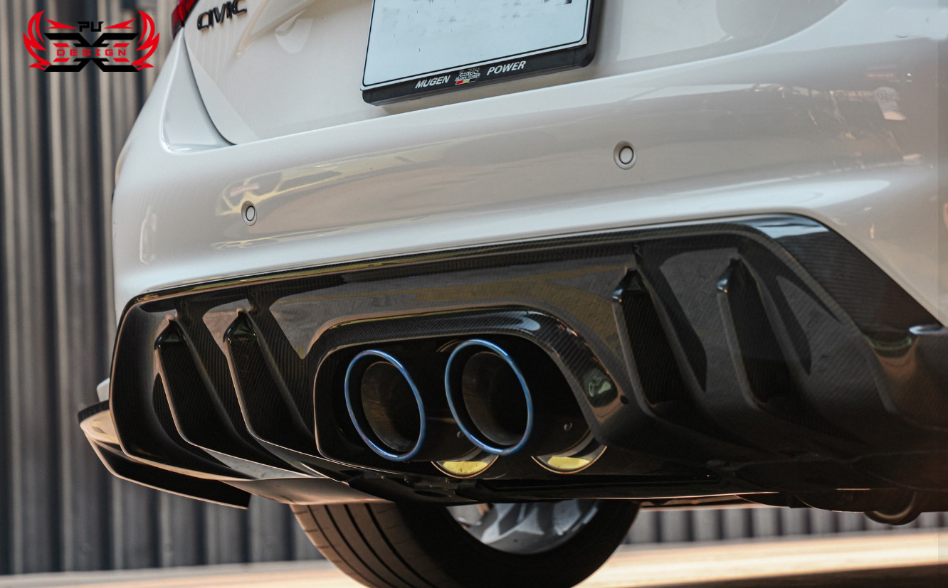 Suitable for Honda 11Th Generation Civic Fl5 Type R Upgraded Carbon Fiber Rear Lip Modification Ad Style Rear Bumper Lip