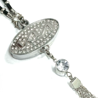 with Long-Lasting Light Fragrance Essential Oil | Car hanging - kia-full-diamond-pendant-tassel-pendant-comes-with-spray-head-perfume-1-bottle-of-blue-ocean