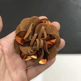 全7cm高端细绒布胸花包花头夹花包包挂件饰品毛绒百搭加胸针发夹