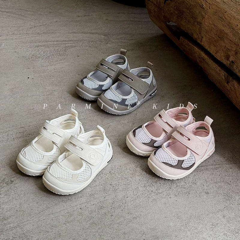 Детские дышащие сетчатые туфли для малышей, летний новый стиль, мягкая подошва, спортивные и повседневные туфли для мальчиков и девочек, дропшиппинг