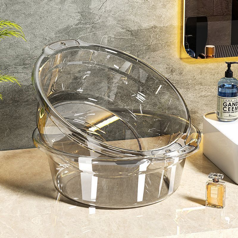 Cuenca de plástico transparente rectangular caja de almacenamiento de refrigerador nuevo antideslizante grueso para lavar la cara de bebé doméstico
