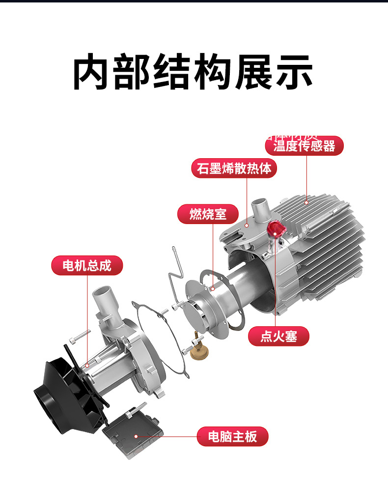 Zhongcheng Mini Parking Heater All-In-One Electric Tricycle Diesel Heater All-In-One Small Diesel Heater